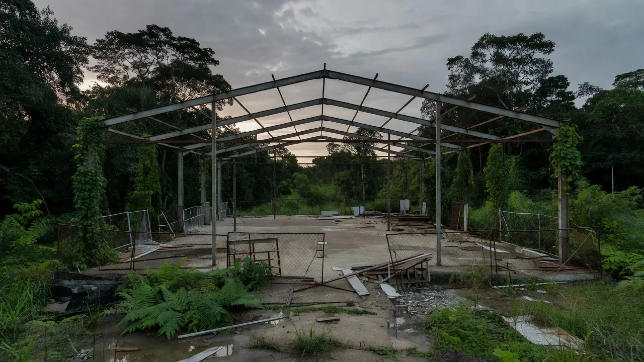 Pavilhão vazio em Porto Velho após cancelamento da Expovel 2026 por falta de estrutura