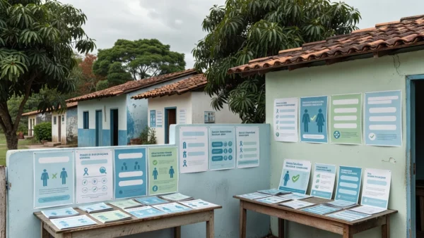 Campanha de prevenção ao câncer em posto de saúde de Castanheiras