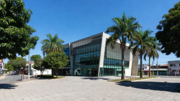 Fachada da Câmara Municipal de Ariquemes, local do concurso com salários de até R$ 5.907