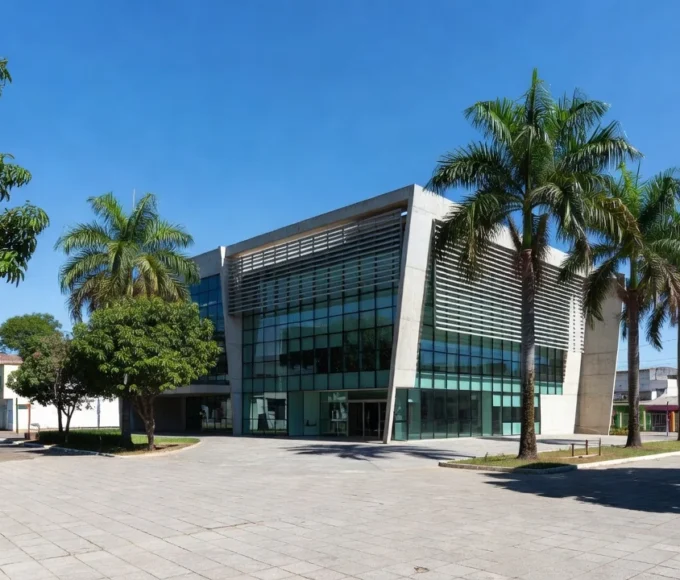 Fachada da Câmara Municipal de Ariquemes, local do concurso com salários de até R$ 5.907