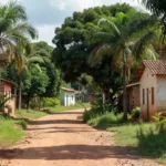 Rua residencial em Ji-Paraná, Rondônia, cenário de agressão doméstica