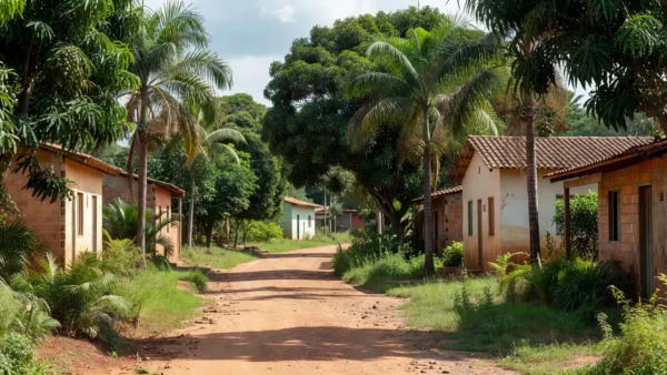 Rua residencial em Ji-Paraná, Rondônia, cenário de agressão doméstica