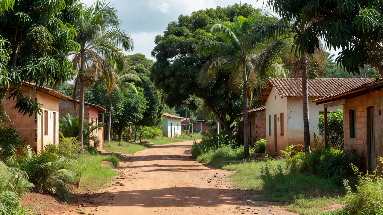 Rua residencial em Ji-Paraná, Rondônia, cenário de agressão doméstica