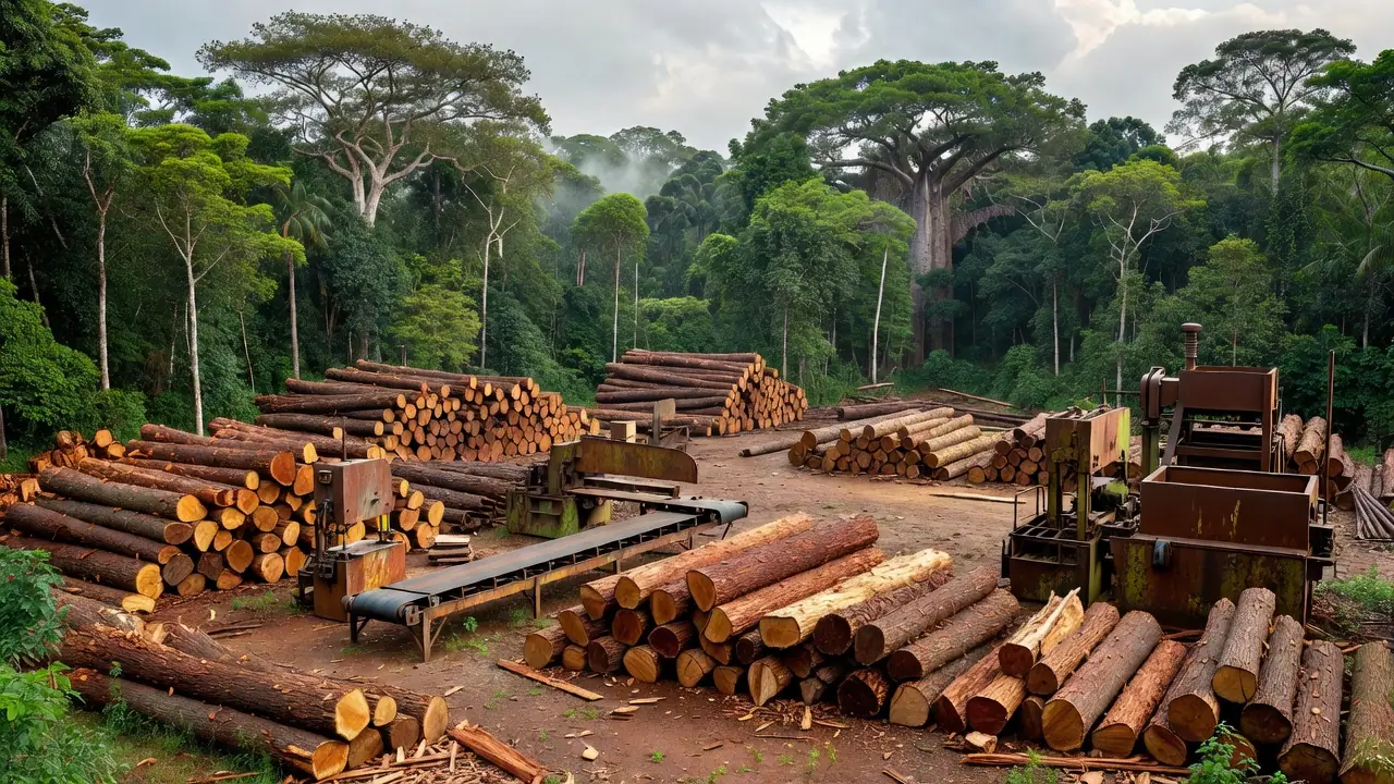 Serraria desativada e madeira nobre apreendida em Rondônia