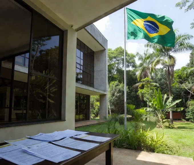 Prédio do TRE-RO com documentos eleitorais sobre candidaturas para deputado em 2026