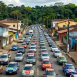 Caravana de 500 carros adesivados em Porto Velho durante pré-candidatura ao Senado