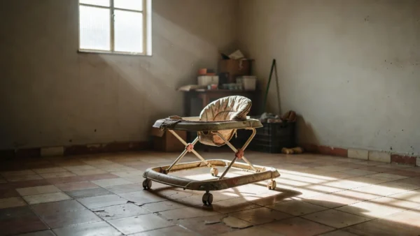 Andador adaptado para bebê em campanha de arrecadação familiar no Brasil