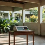 Urna eletrônica em seção eleitoral em Rondônia durante disputa política